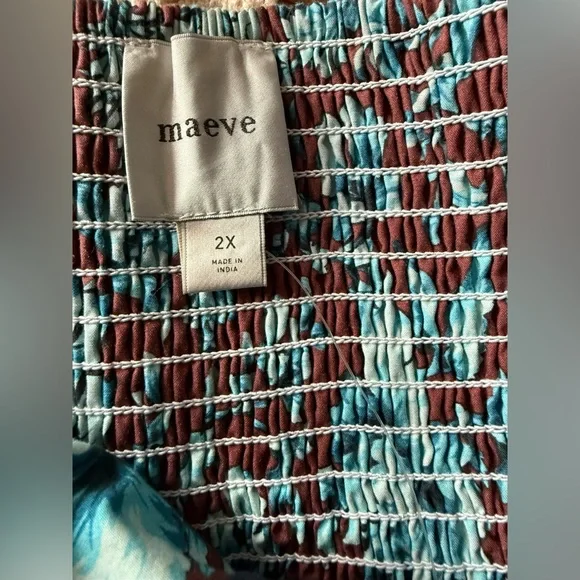 NWOT Maeve Sleeveless Square Neck Button Front Midi Dress, Size 2X - Picture 5 of 6